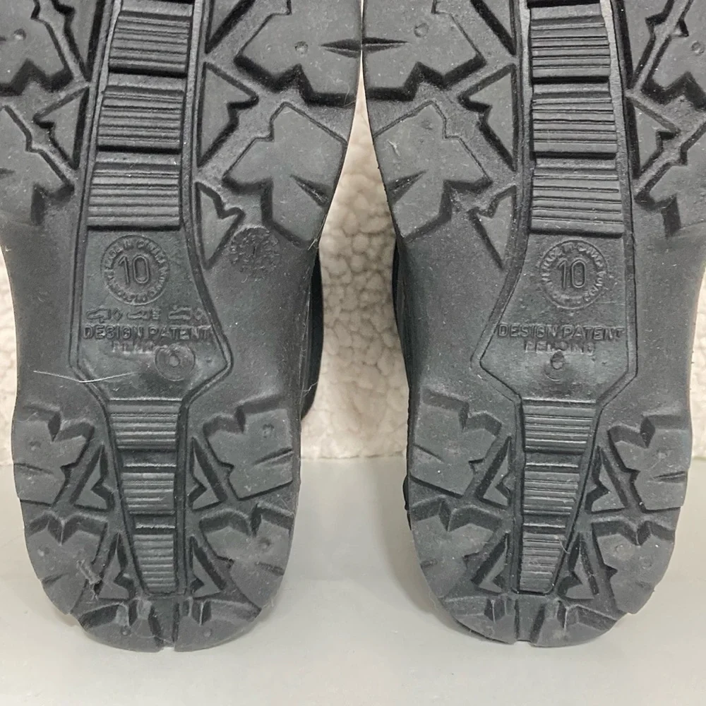 Wonder Nation Kids Black Ice Storm Waterproof Insulated Winter Snow Boots SZ 10
